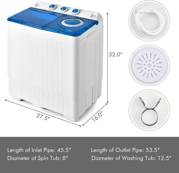 Portable Twin Tub Laundry Washer