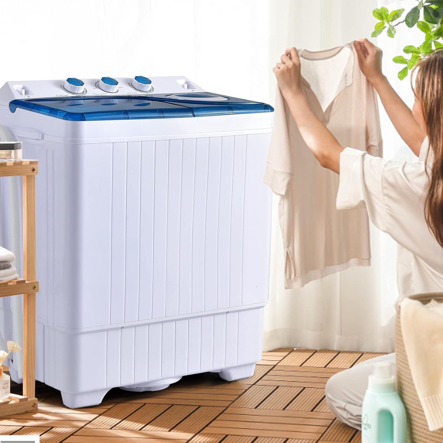 Portable Twin Tub Laundry Washer