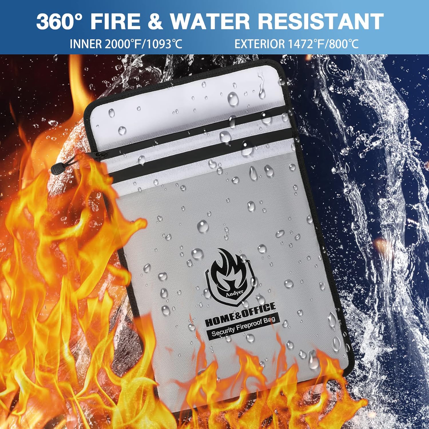Fireproof Passport Keeper Bag